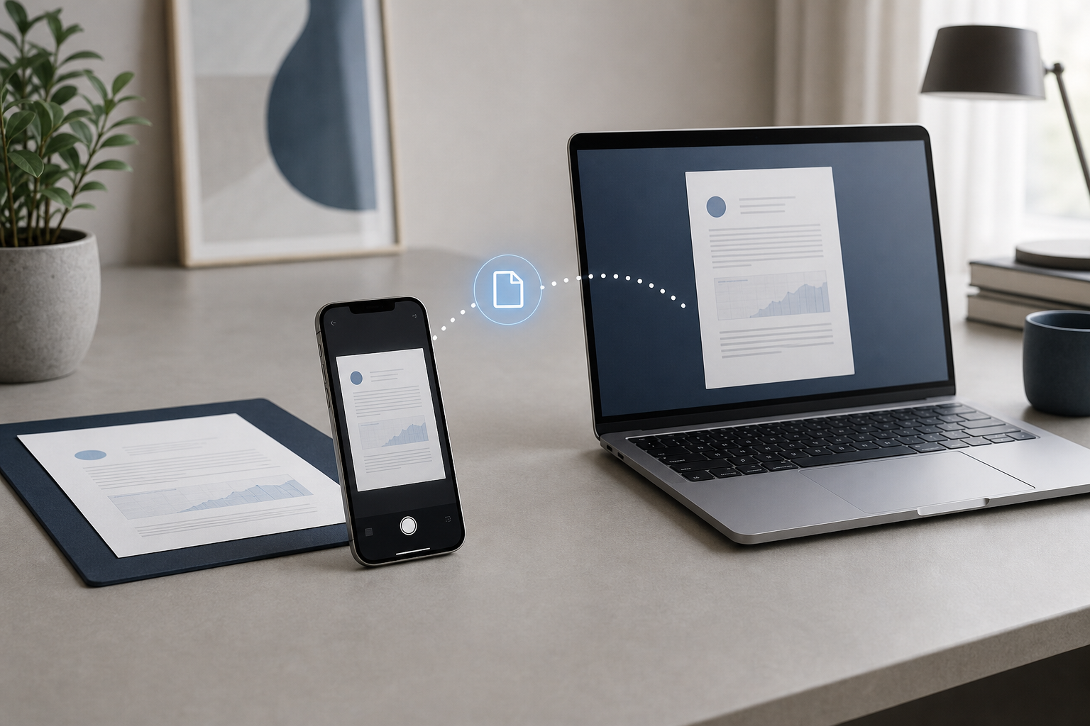 Illustration for How to Scan Documents to a Mac Using an iPhone or iPad