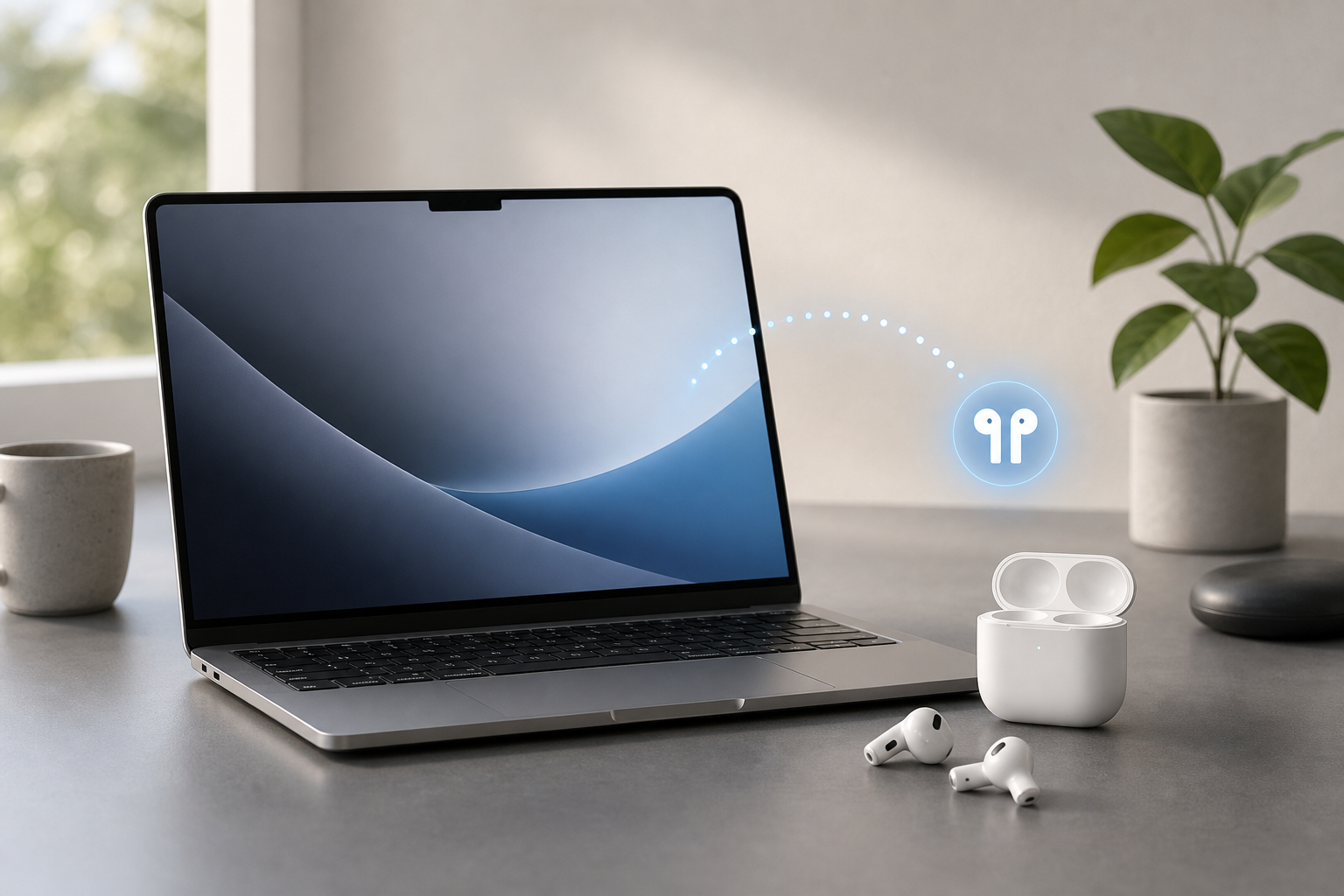 Illustration for How to Connect AirPods to a Mac