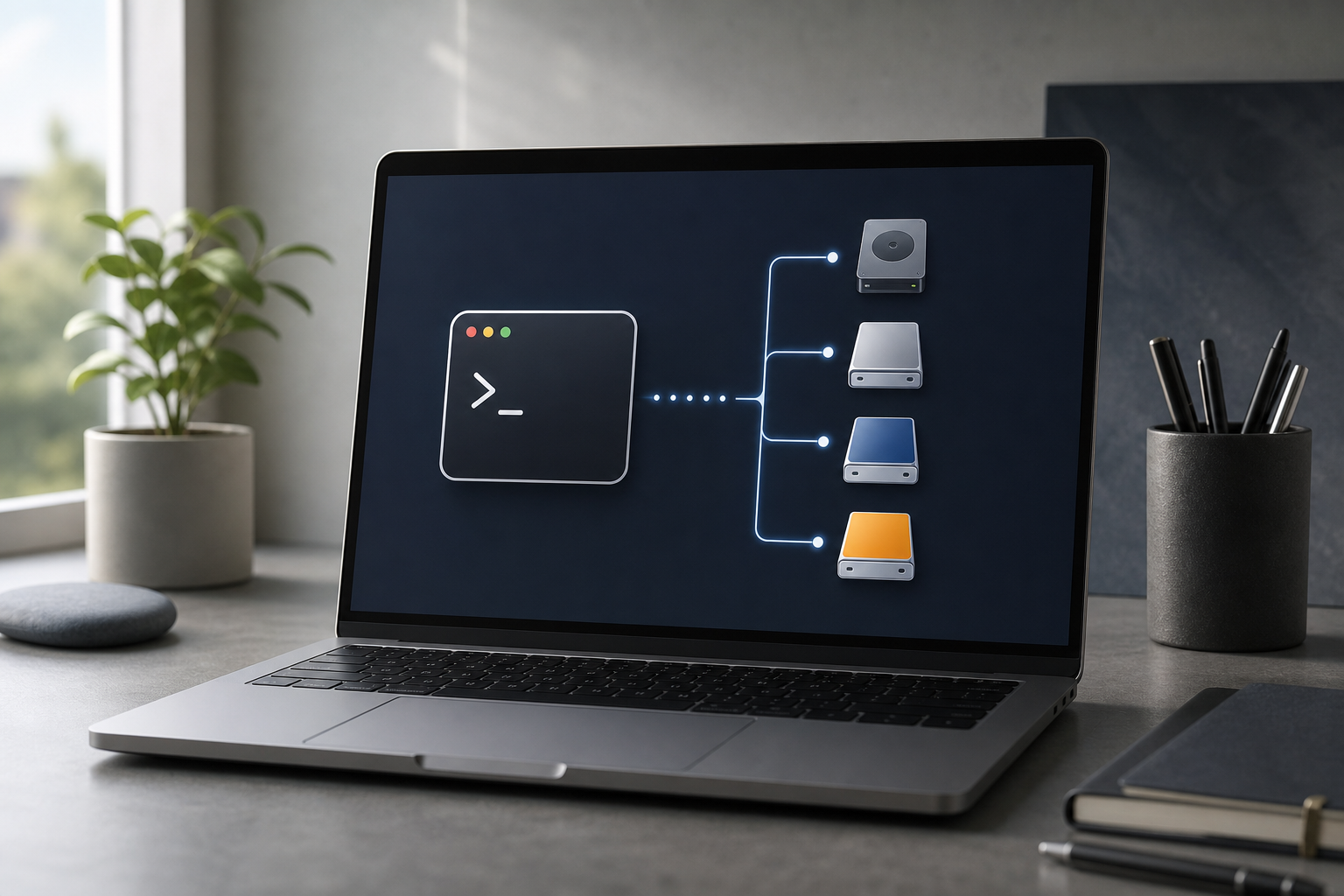 Illustration for How to List Mounted Disks and Volumes in Terminal on a Mac