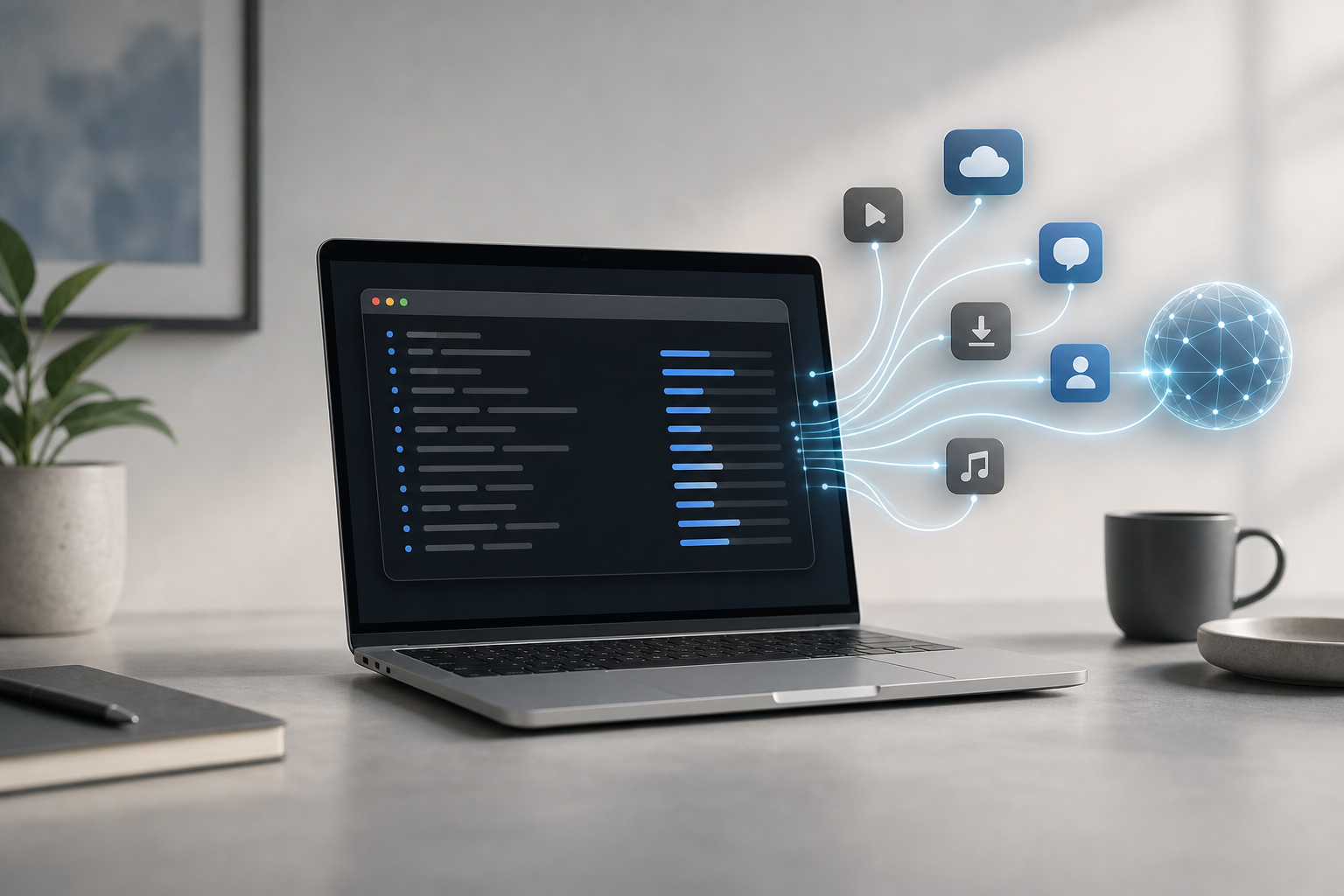 Illustration for How to See Which Apps Are Using the Network on a Mac Using Terminal
