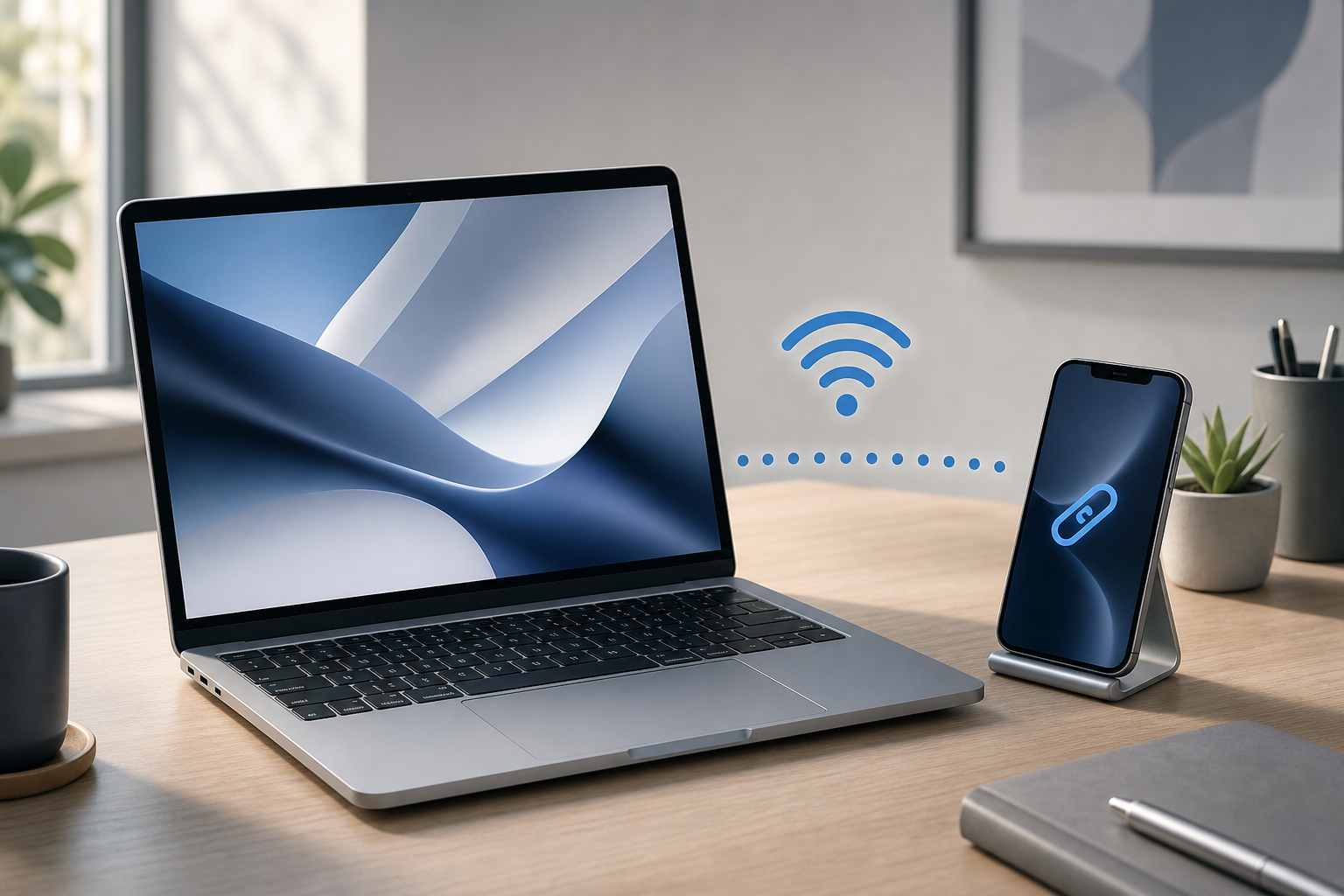 Illustration for How to Connect a Mac to an iPhone Personal Hotspot