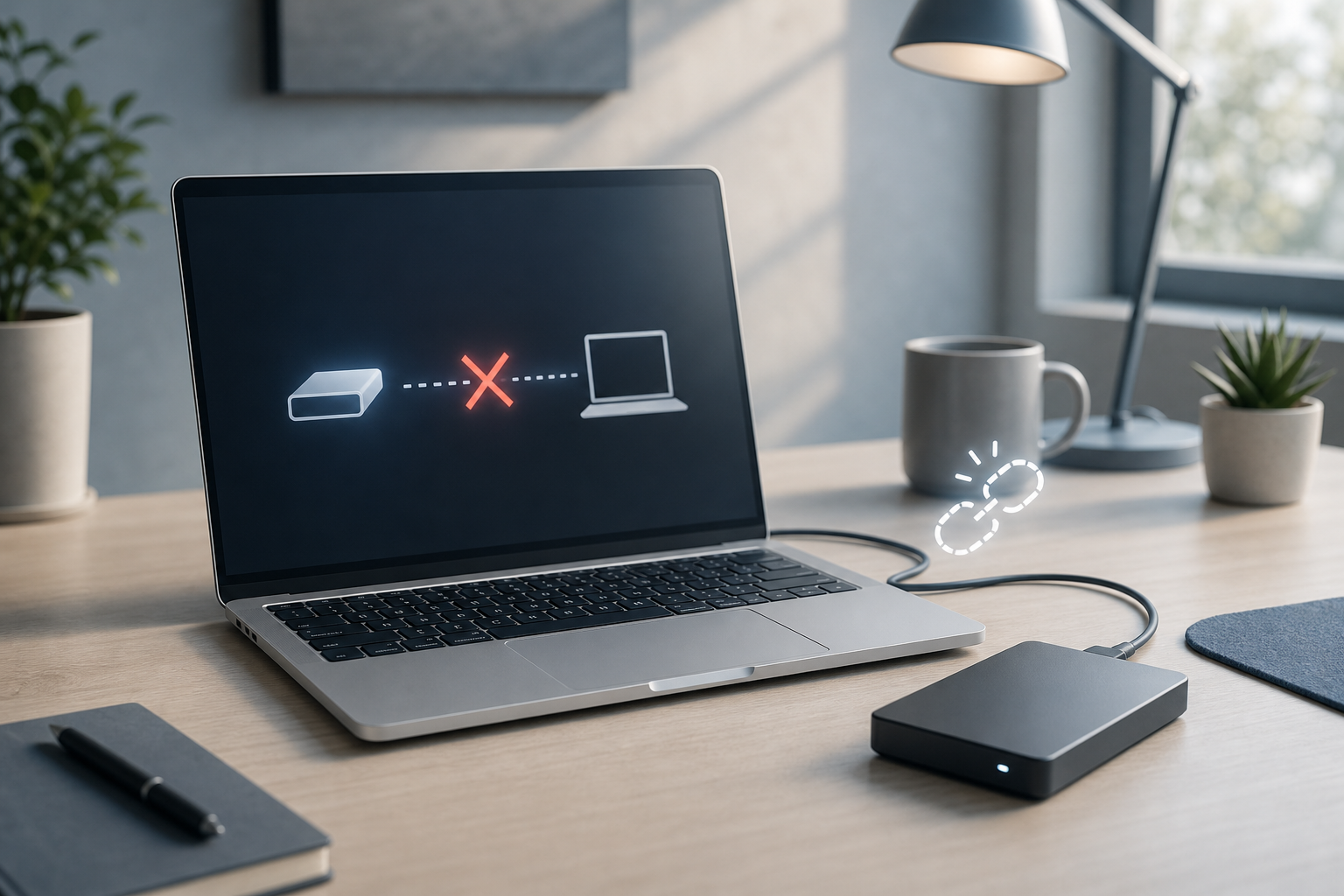 Illustration for How to Fix an External Drive That Keeps Disconnecting from a Mac