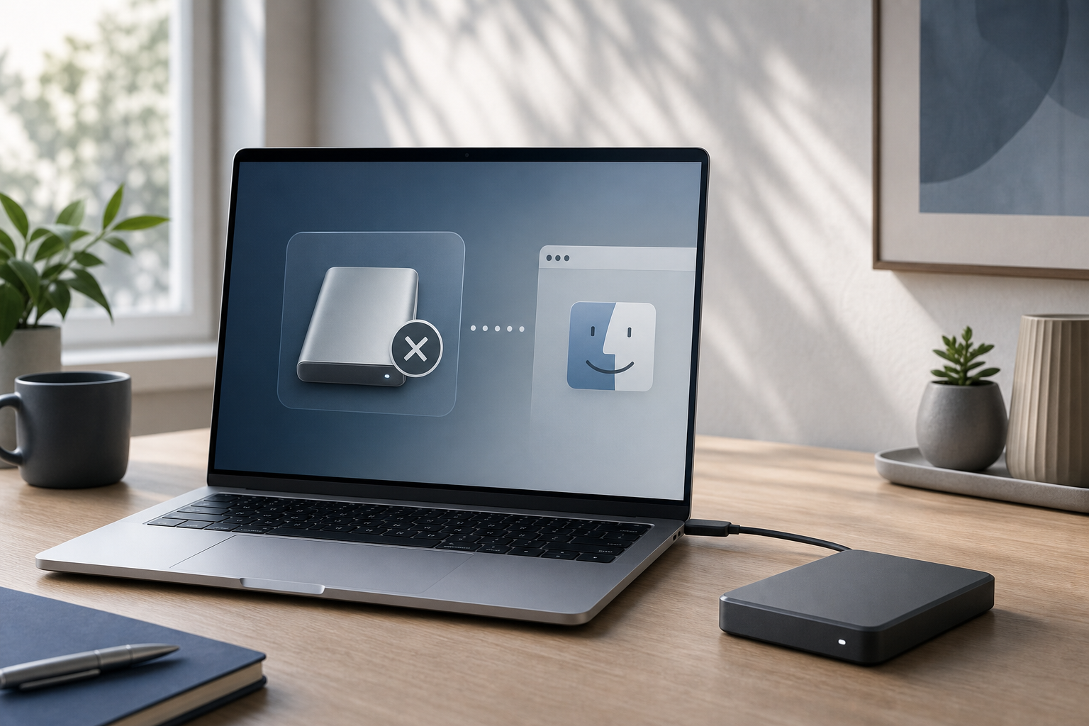 Illustration for How to Fix an External Drive That Won’t Mount on a Mac