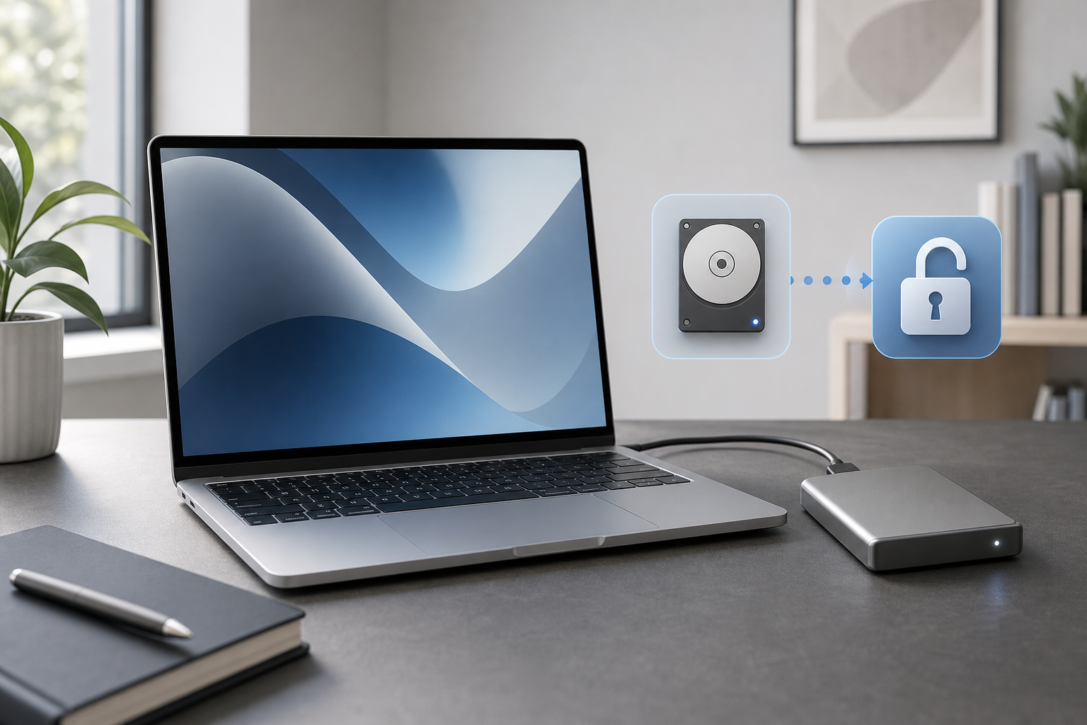 Illustration for How to Make an NTFS External Drive Writable on a Mac